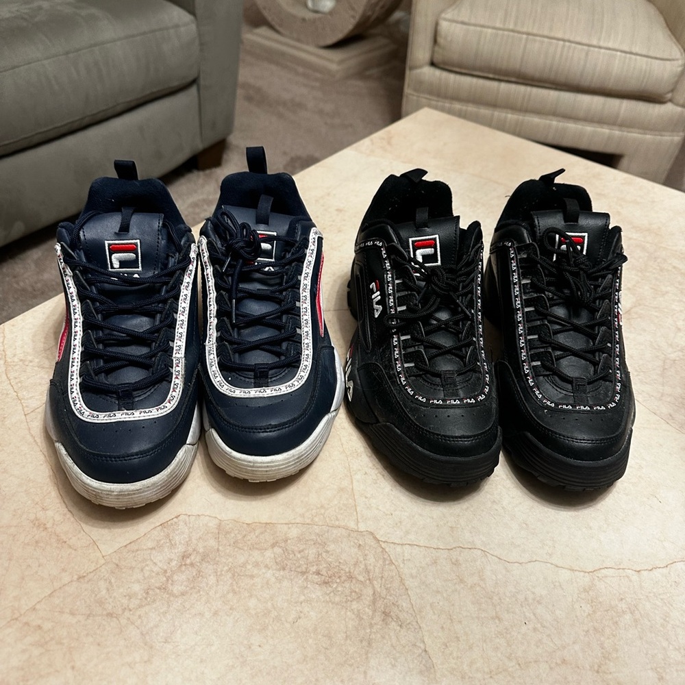 Fila Men's Dual Pack Navy and Black Sneakers